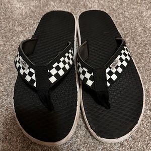 Vans flip flops checkered